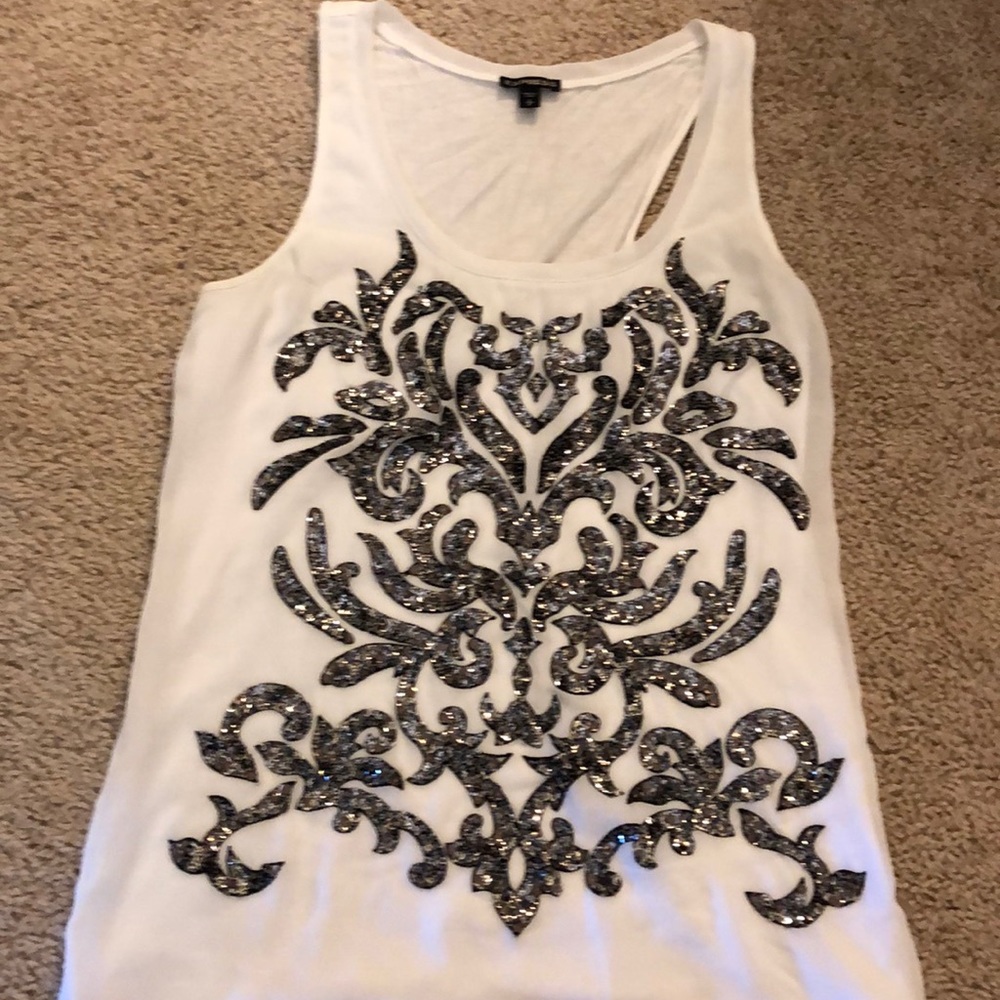 Shear 2 Layer Dress Tank with Design